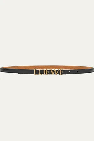 Loewe Bold Logo Leather Skinny Belt