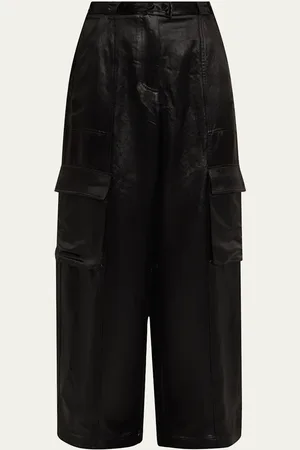 Simkhai Beatriz Faux Leather Wide-Leg Cargo Pants
