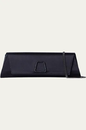 AKRIS Anouk Satin Clutch Bag with Chain Strap
