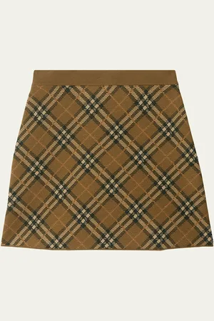 Burberry Check Knit Mini Skirt