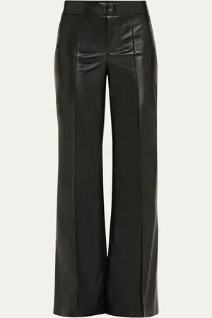 ALICE+OLIVIA Dylan Vegan Leather Wide-Leg Pants
