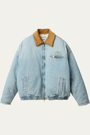 Miu Miu Denim Jacket with Velvet Collar