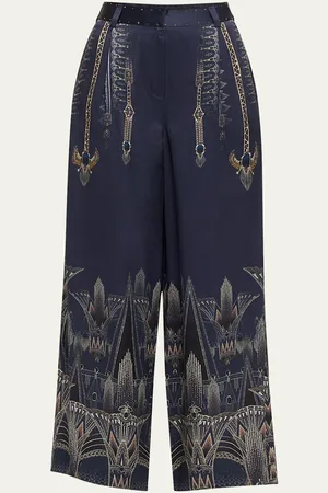 Camilla Silk Wide-Leg Pants