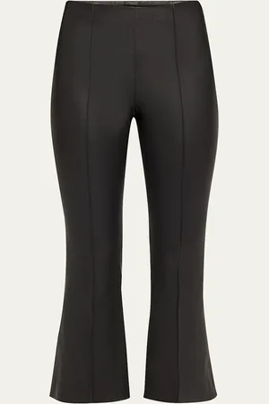 Vince Cropped Flare Leather Pants