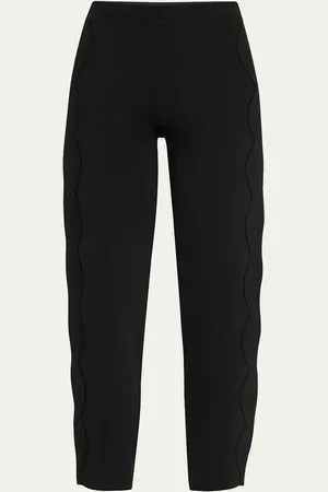 ULLA JOHNSON Asher Scalloped Straight-Leg Pants