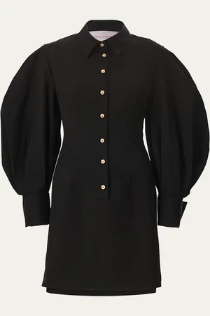Carolina Herrera Full-Sleeve Mini Shirtdress