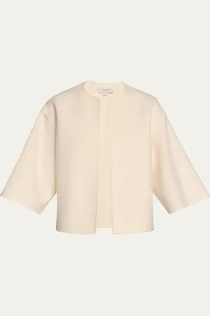 Michael Kors Open-Front Wool Kimono Jacket