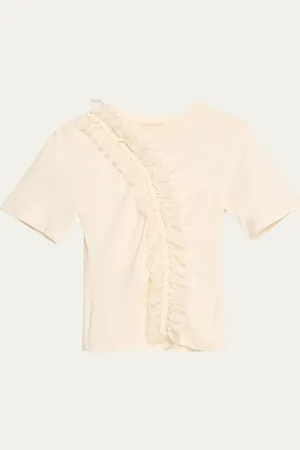 ULLA JOHNSON Vivi Ruffle Organic Cotton Top
