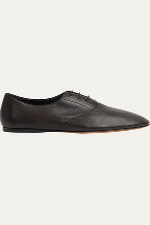 The Row Awar Leather Lace-Up Loafers
