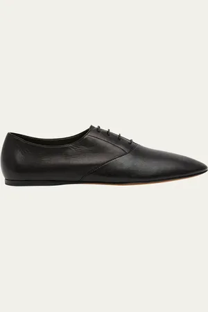 The Row Awar Leather Lace-Up Loafers