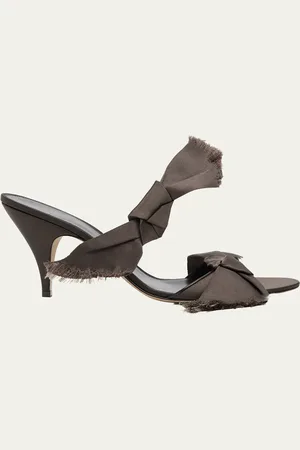 The Row Vika Silk Knot Slide Sandals
