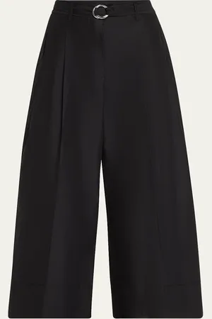3.1 Phillip Lim Cropped Wide-Leg Pants with Belt