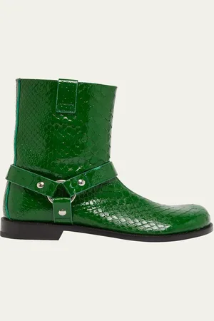 Loewe Campo Python Harness Biker Booties