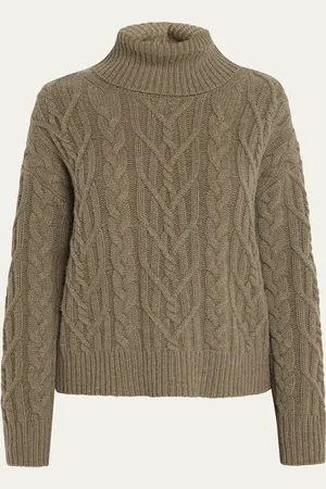 NILI LOTAN Gigi Turtleneck Cable-Knit Cashmere Sweater