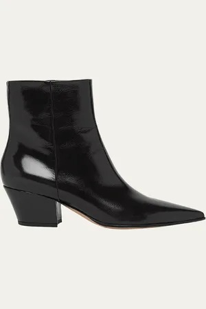 Gianvito Rossi Nuit Leather Zip Booties