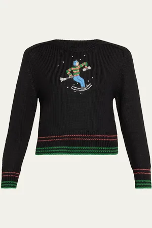 BODE Ski Run Embroidered Alpaca Sweater