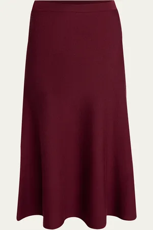 GABRIELA HEARST Freddie Wool Cashmere Midi Skirt