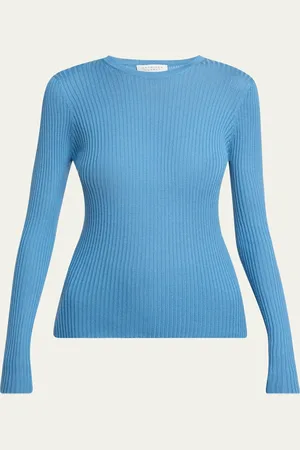 GABRIELA HEARST Browning Ribbed Cashmere Top