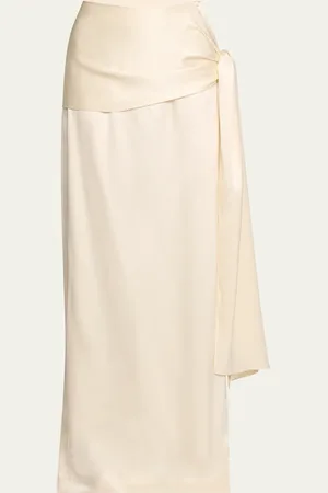 Heirlome Mila Draped Silk Maxi Skirt