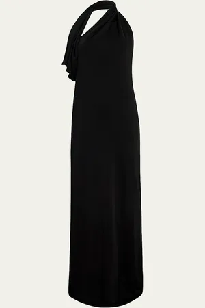 Khaite Roza Long Halter Backless Dress