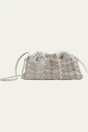 Mansur Gavriel Cloud Mini Snakeskin Clutch Bag