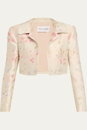 PRABAL GURUNG Floral Brocade Cropped Bolero