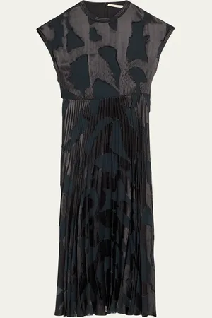 Jason Wu Abstract Fil Couple Fit-Flare Midi Dress