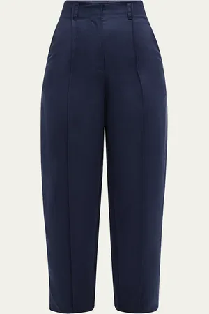 ULLA JOHNSON Lielle High-Rise Tapered Pintuck Pants