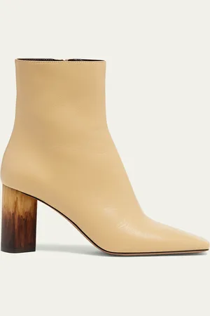 Chloé Georgia Leather Block-Heel Booties
