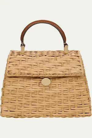 Cult Gaia Sybil Flap Rattan Crossbody Bag