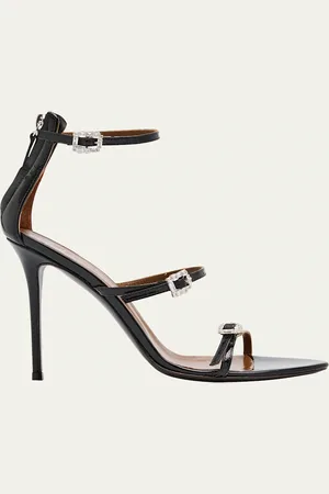 Giuseppe Zanotti Metallic Leather Ankle-Strap Sandals
