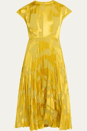 Jason Wu Abstract Fil Couple Fit-Flare Midi Dress