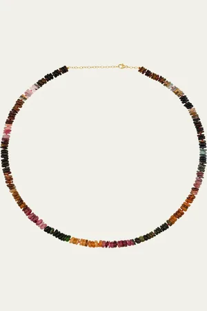 JIA JIA Tourmaline Fancy-Cut Beaded Necklace, 16-18"L