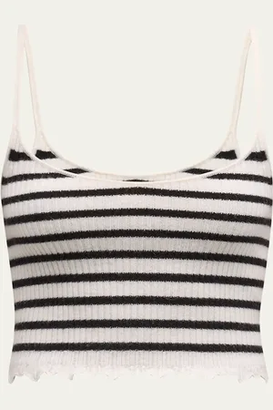 ULLA JOHNSON Klea Stripe Cropped Tank Top