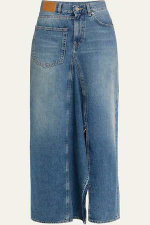 6397 Deconstructed Denim Maxi Skirt