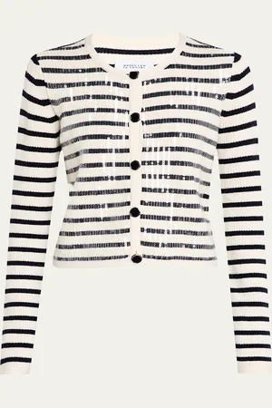 Derek Lam Nebula Sequined Striped Cardigan