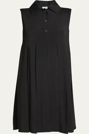 Loewe Pleated Polo Mini Shirt Dress