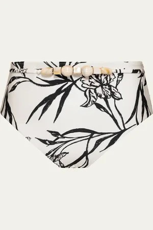 PATBO Iris Bead-Trim Bikini Bottoms