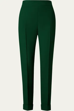 AKRIS Chris Crepe Tapered-Leg Cuffed Pants