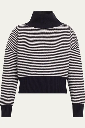 Max Mara Bessica Stripe High-Neck Sweater