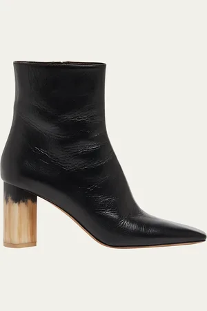 Chloé Georgia Leather Block-Heel Booties