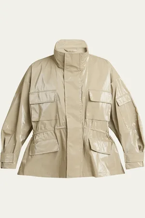 Plan C High-Neck Drawstring Cotton Jacket
