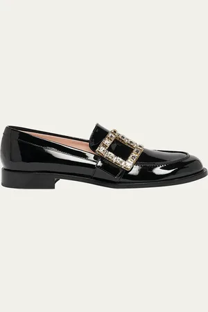 Roger Vivier Cavillon Strass Buckle Patent Loafers