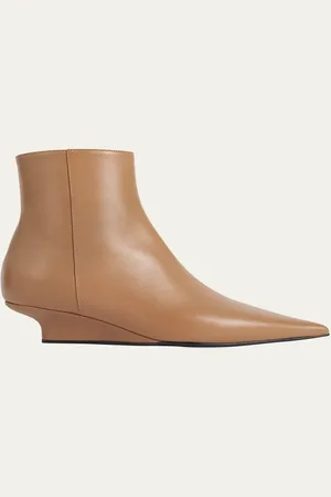 Totême Sharp Leather Ankle Bootie