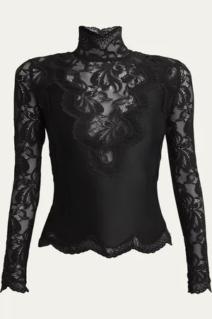 Paco rabanne High-Neck Lace Blouse