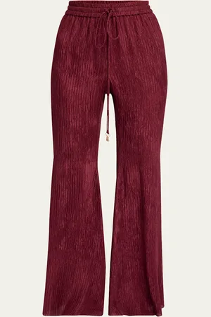 GABRIELA HEARST Claude Crinkle Drawstring Flared Pants