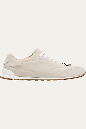 Brunello Cucinelli Suede Slim Runner Sneakers