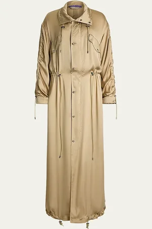 Ralph Lauren Amberly Silk Charmeuse Long Coat