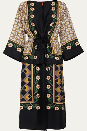 La DoubleJ Apericena Dazed Placee Midi Dress