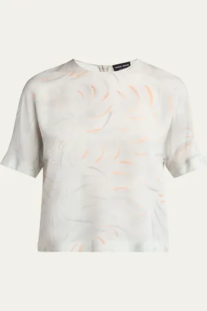 Giorgio Armani Brushstroke Silk Blouse